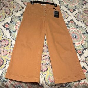 Paige-Anessa Stretch Wide Leg Cropped Jeans-Vintage Rose Blush